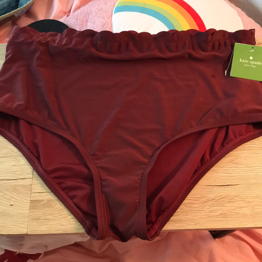 NWT🔥 KATE SPADE HIGH WAISTED BIKINI BOTTOM